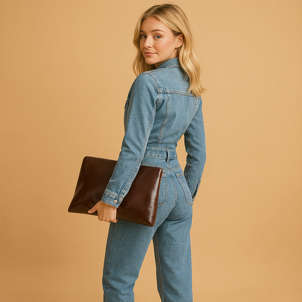 Denim Jumpsuit för Dam med Rak Passform