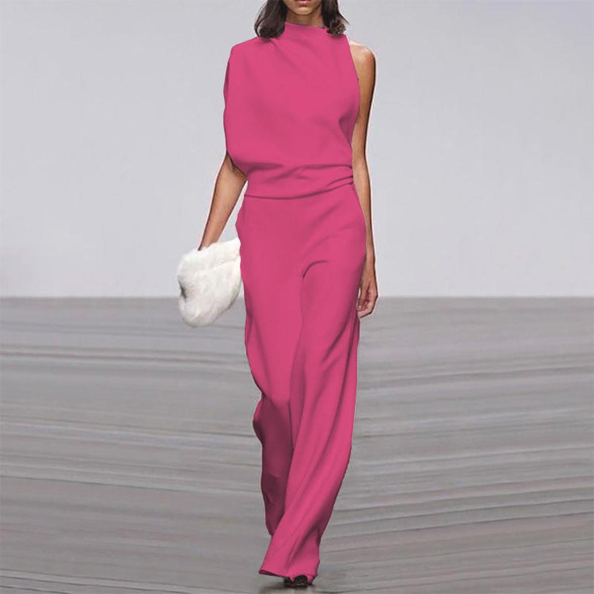 Stella | Elegant Jumpsuit med Asymmetrisk Axel