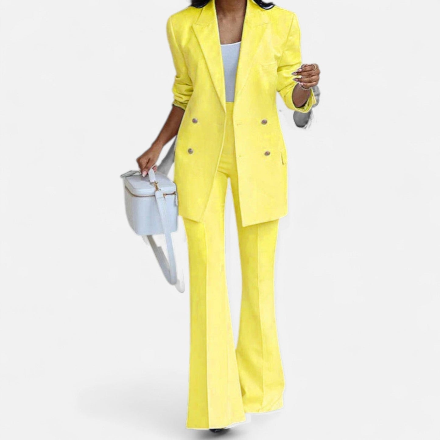 Evelina | Eleganta Blazer-Byxa Set för Sommardagar