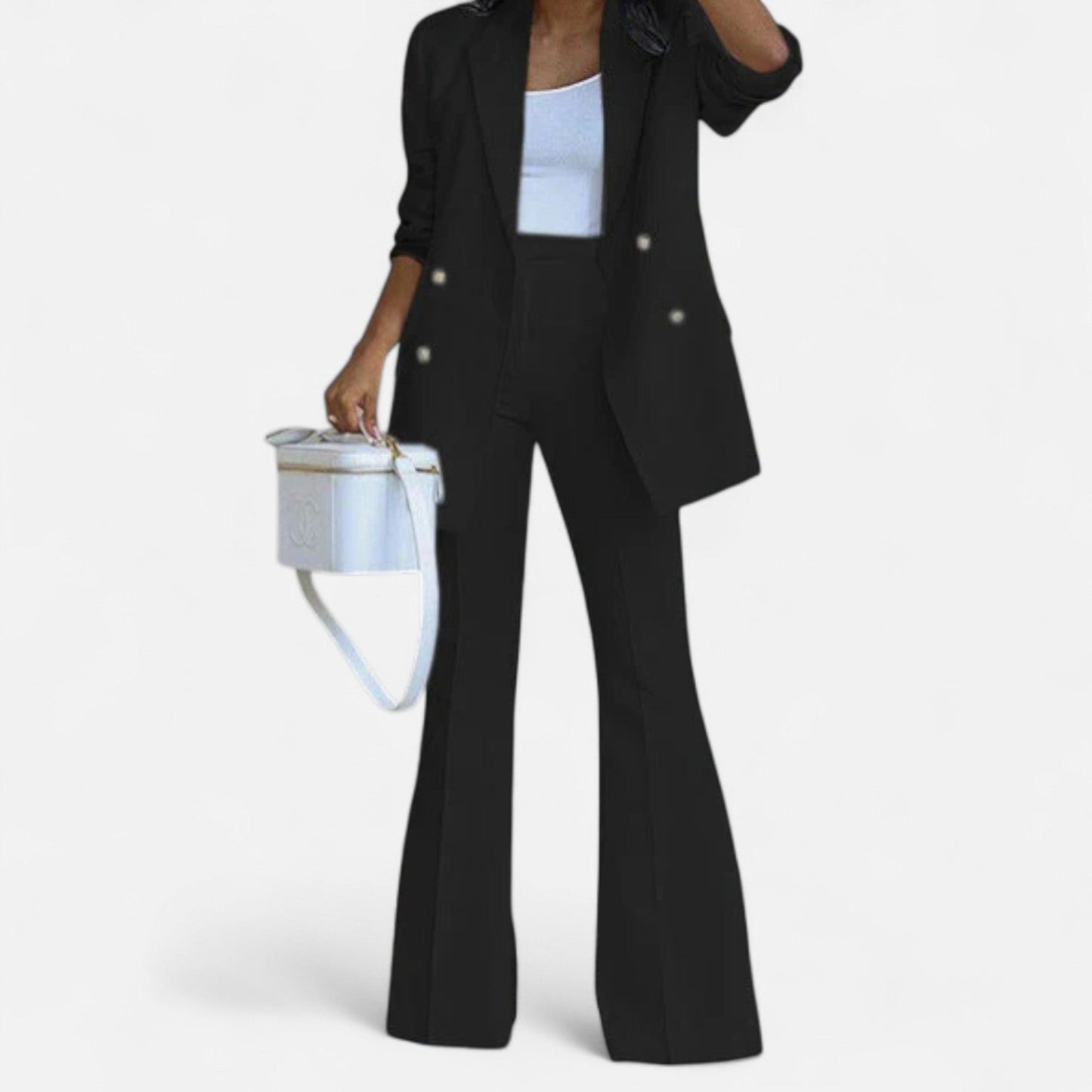 Evelina | Eleganta Blazer-Byxa Set för Sommardagar