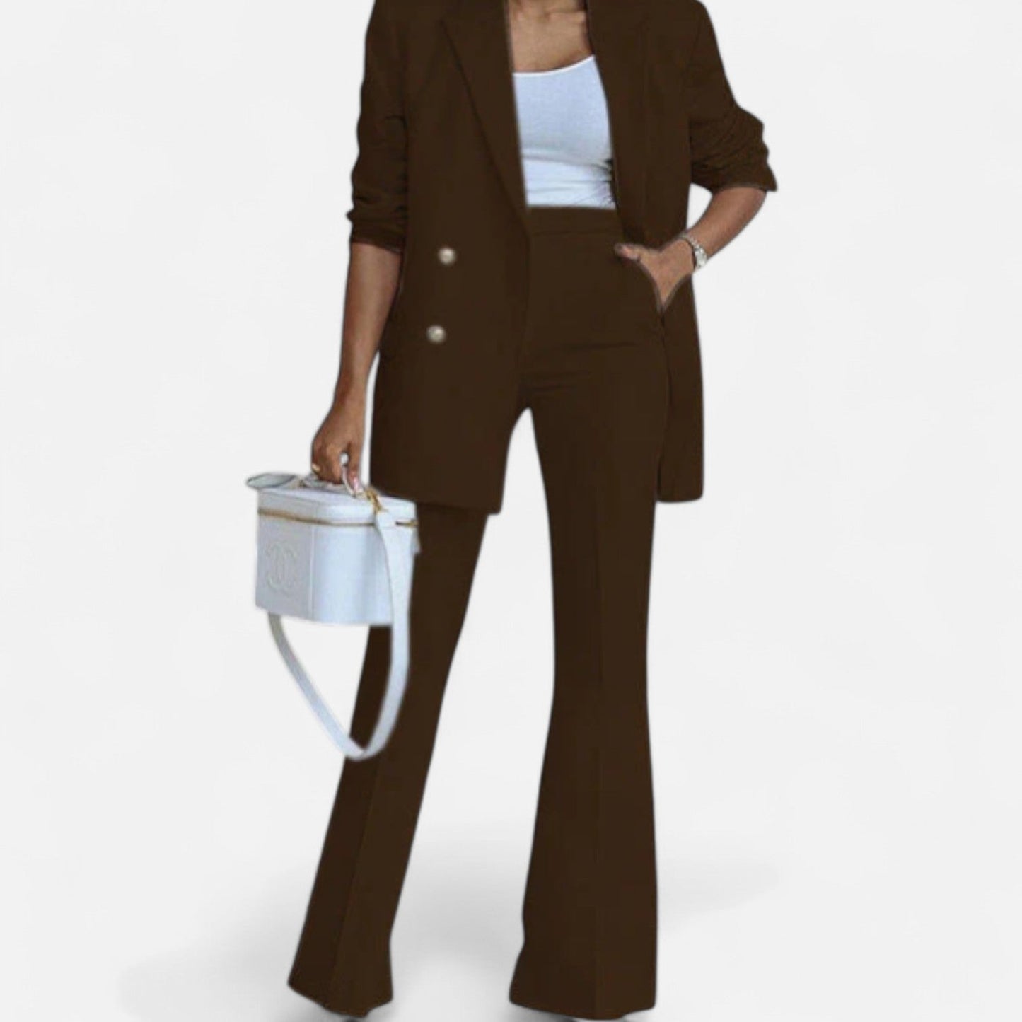 Evelina | Eleganta Blazer-Byxa Set för Sommardagar