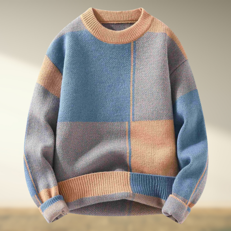 Luxe Strikbluse med Rund Hals og Lange Ærmer