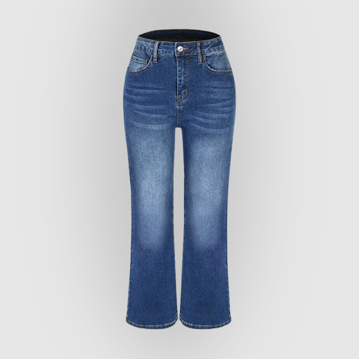 Elegant bootcut jeans med høj talje – din nye favorit