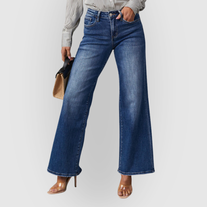 Elegant bootcut jeans med høj talje – din nye favorit