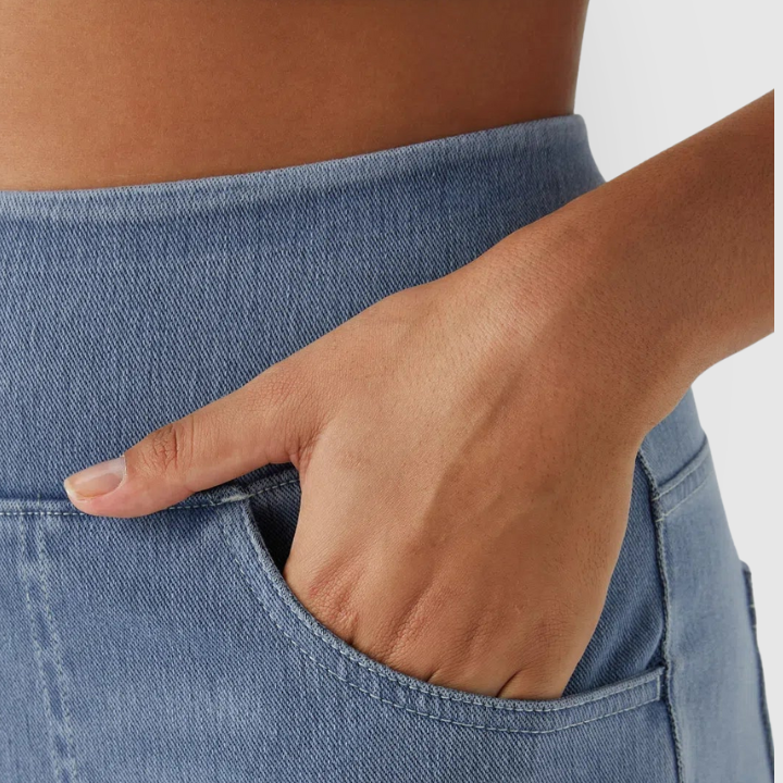 Elegant viddejeans med høj talje – et must-have til stilen