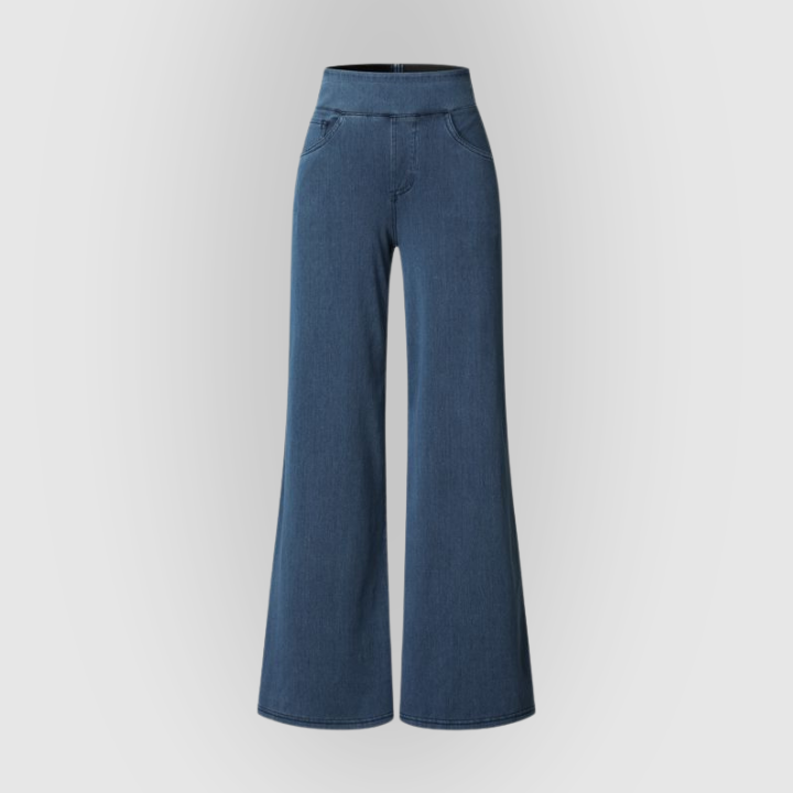 Elegant viddejeans med høj talje – et must-have til stilen