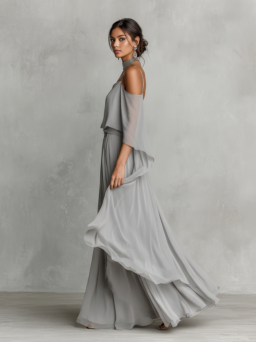 Eleganta Chiffon-set för Sommarens Sammanhang