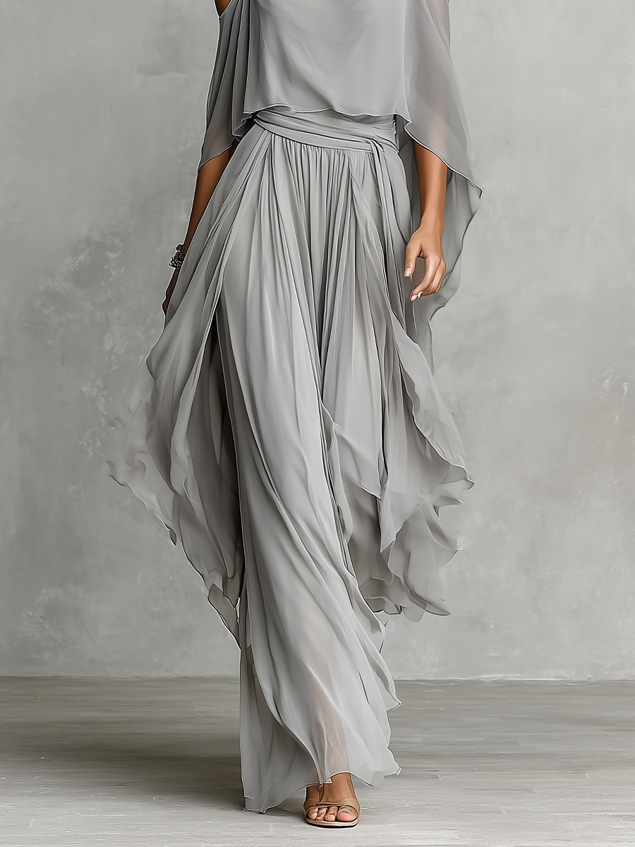 Eleganta Chiffon-set för Sommarens Sammanhang