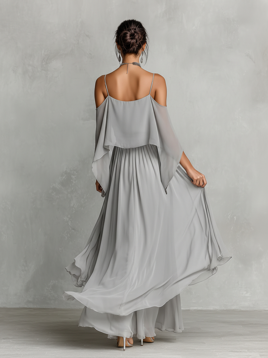 Eleganta Chiffon-set för Sommarens Sammanhang