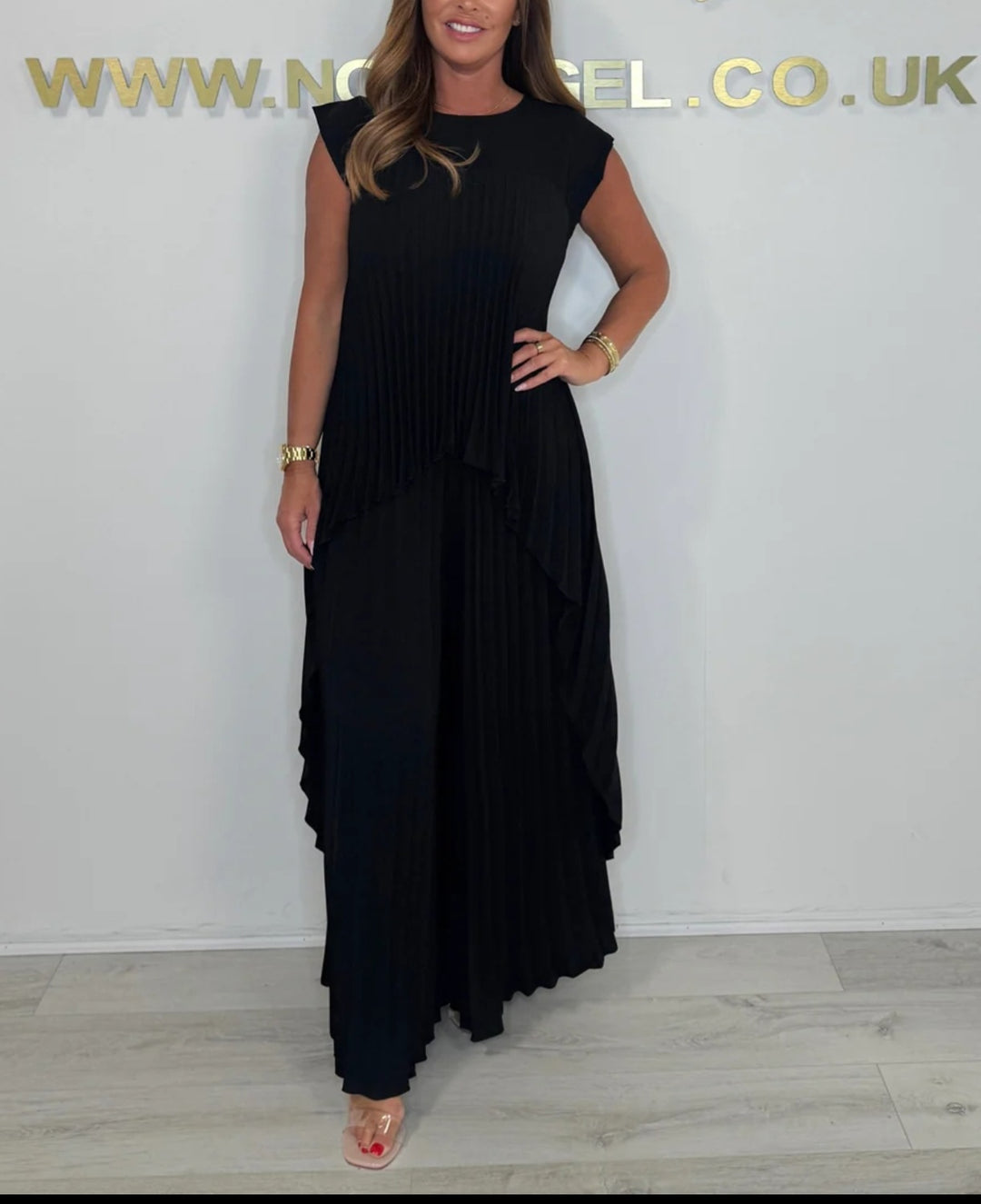 Elegant Tvådelat Set för Kvinnor | Flödande Stil