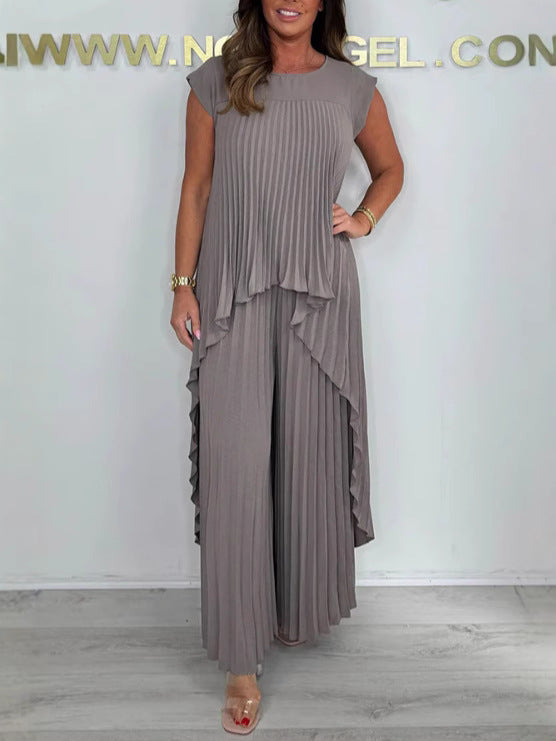 Elegant Tvådelat Set för Kvinnor | Flödande Stil