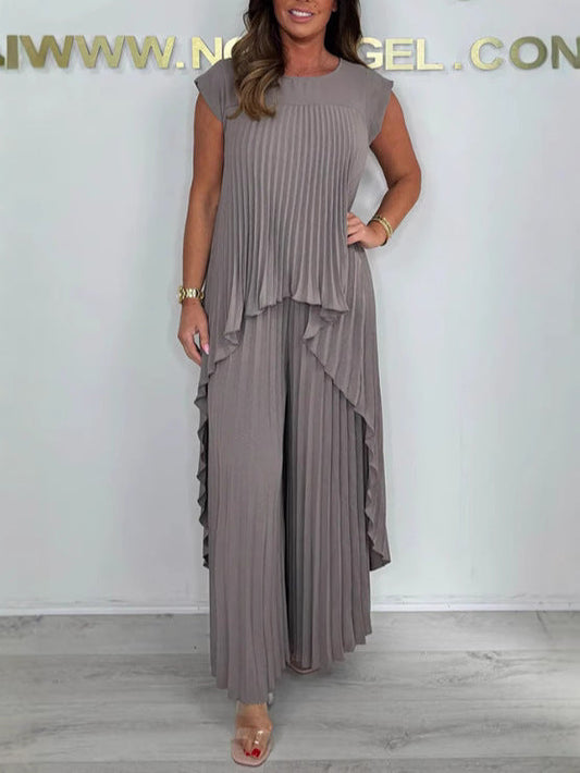Elegant Tvådelat Set för Kvinnor | Flödande Stil