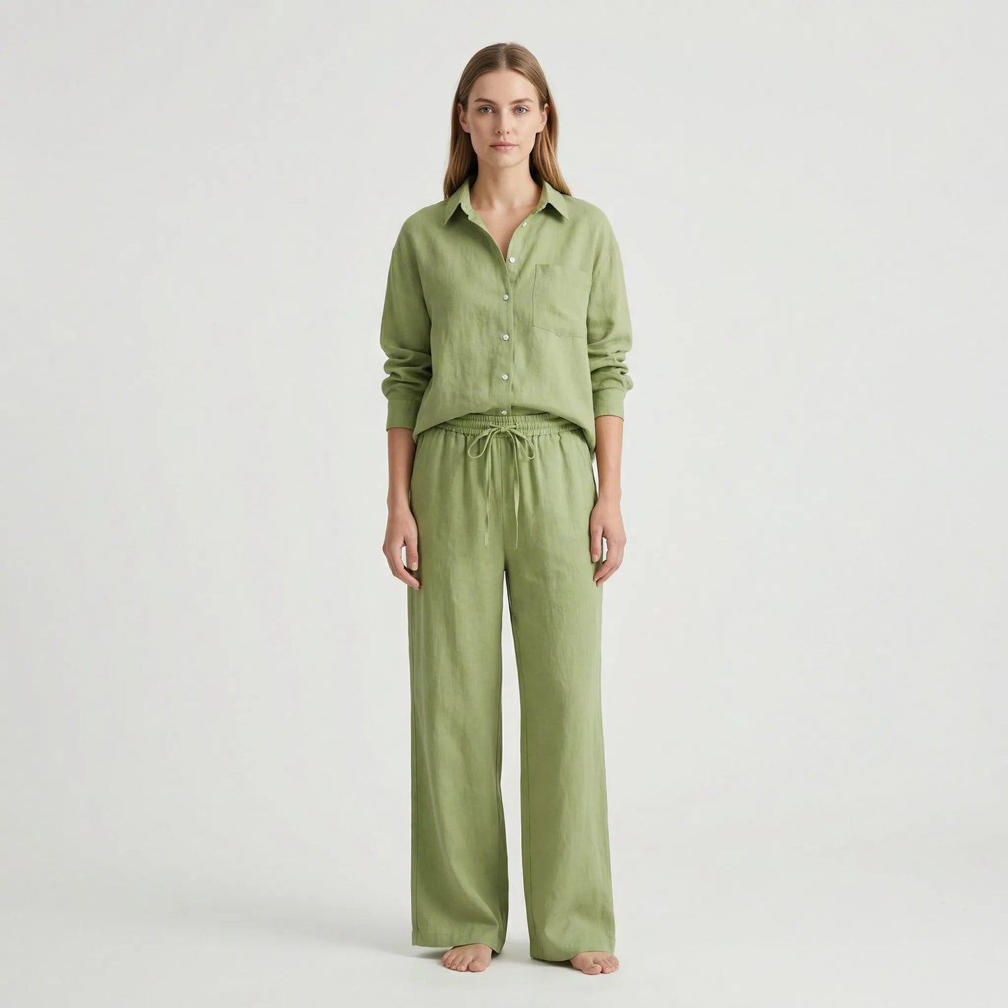 Elegant Tvådelat Set för Kvinnor | Lätt Oversized Passform
