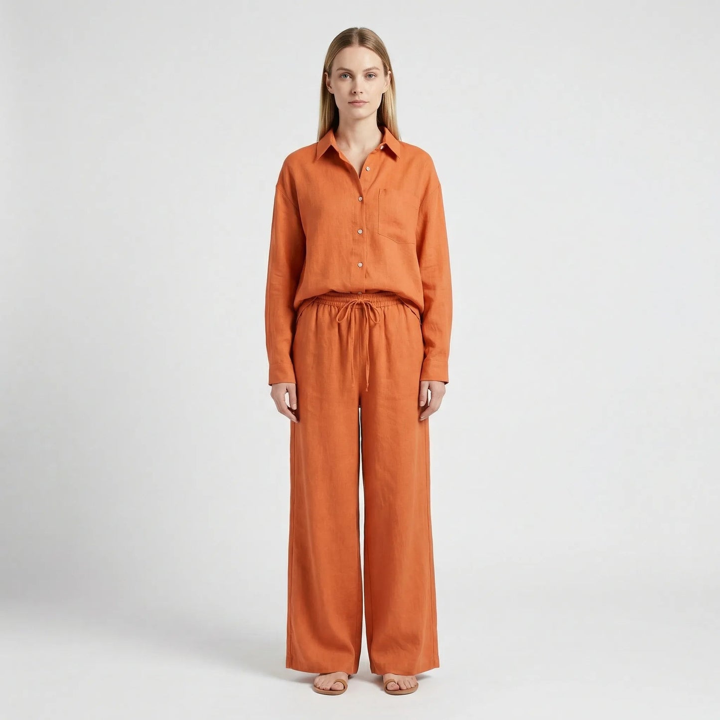 Elegant Tvådelat Set för Kvinnor | Lätt Oversized Passform