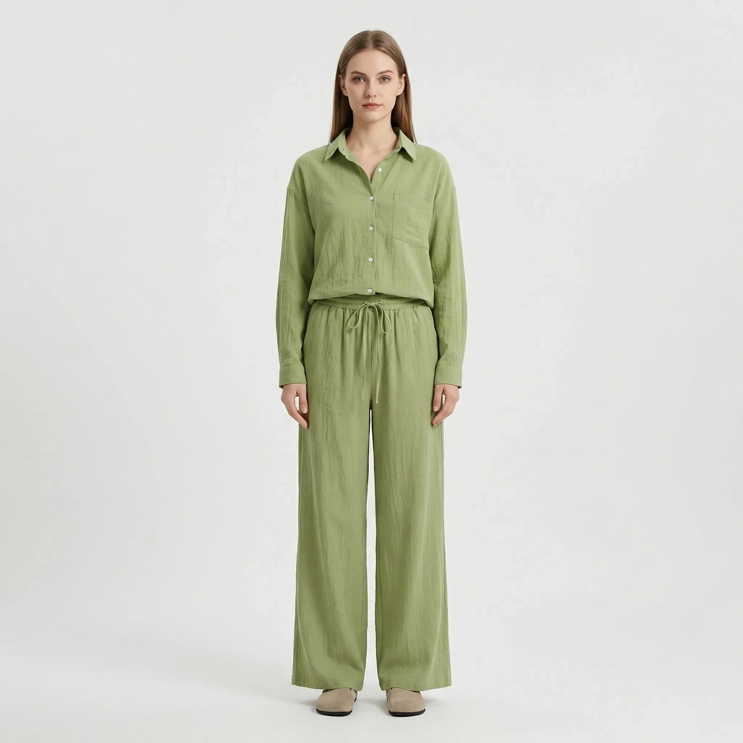 Elegant Tvådelat Set för Kvinnor | Lätt Oversized Passform