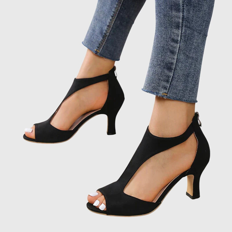 Lumière | Damen Elegant Cut-Out Sandaler med Klack