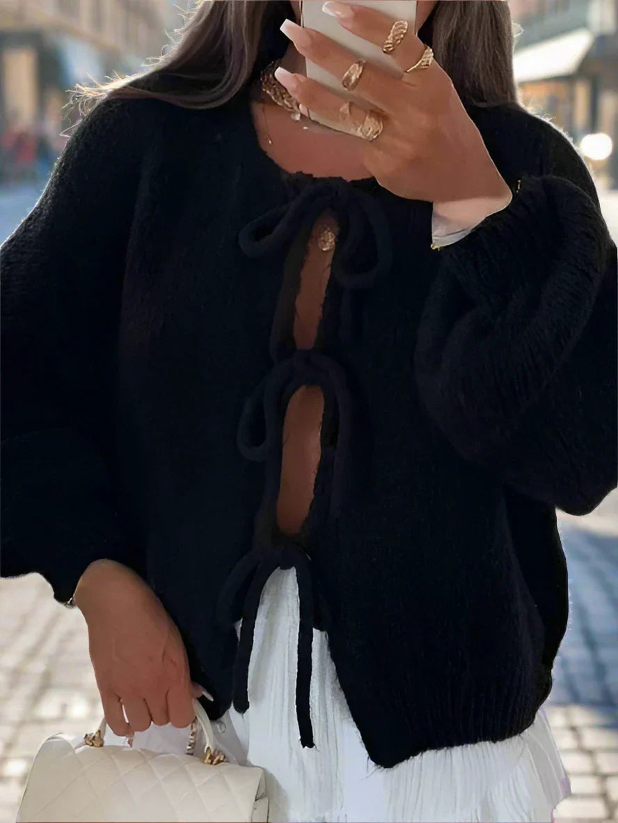 Elegant og blød strikket cardigan til afslappet hverdagslook