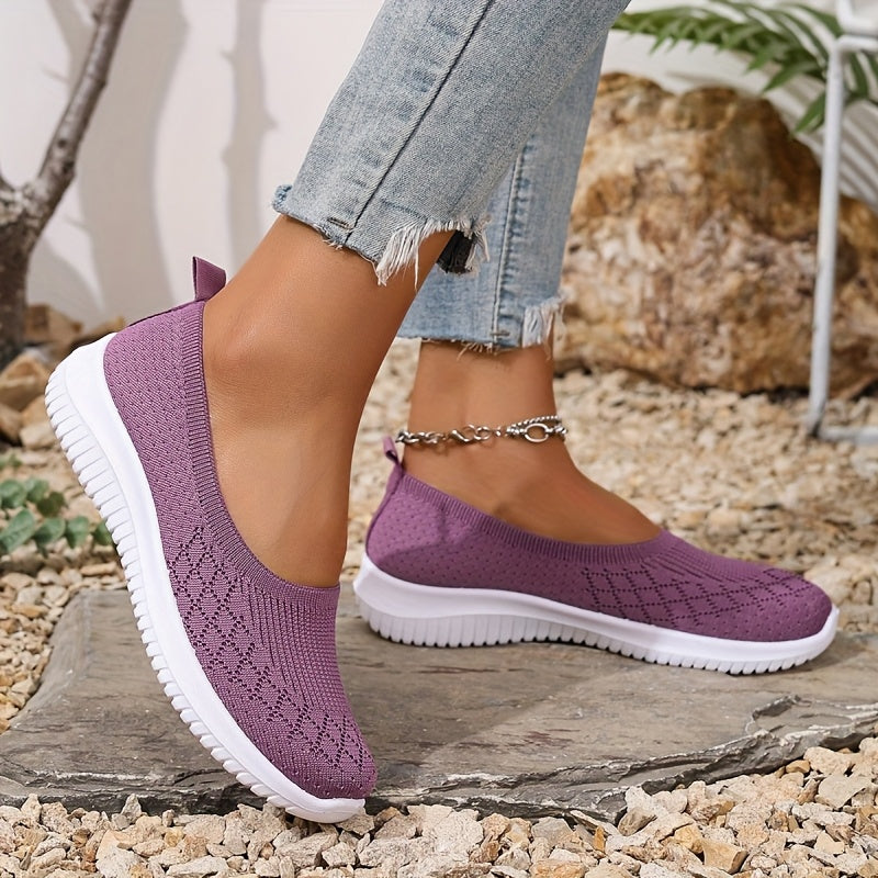 Stickade Slip-On Skor för Dam - Elena Modell