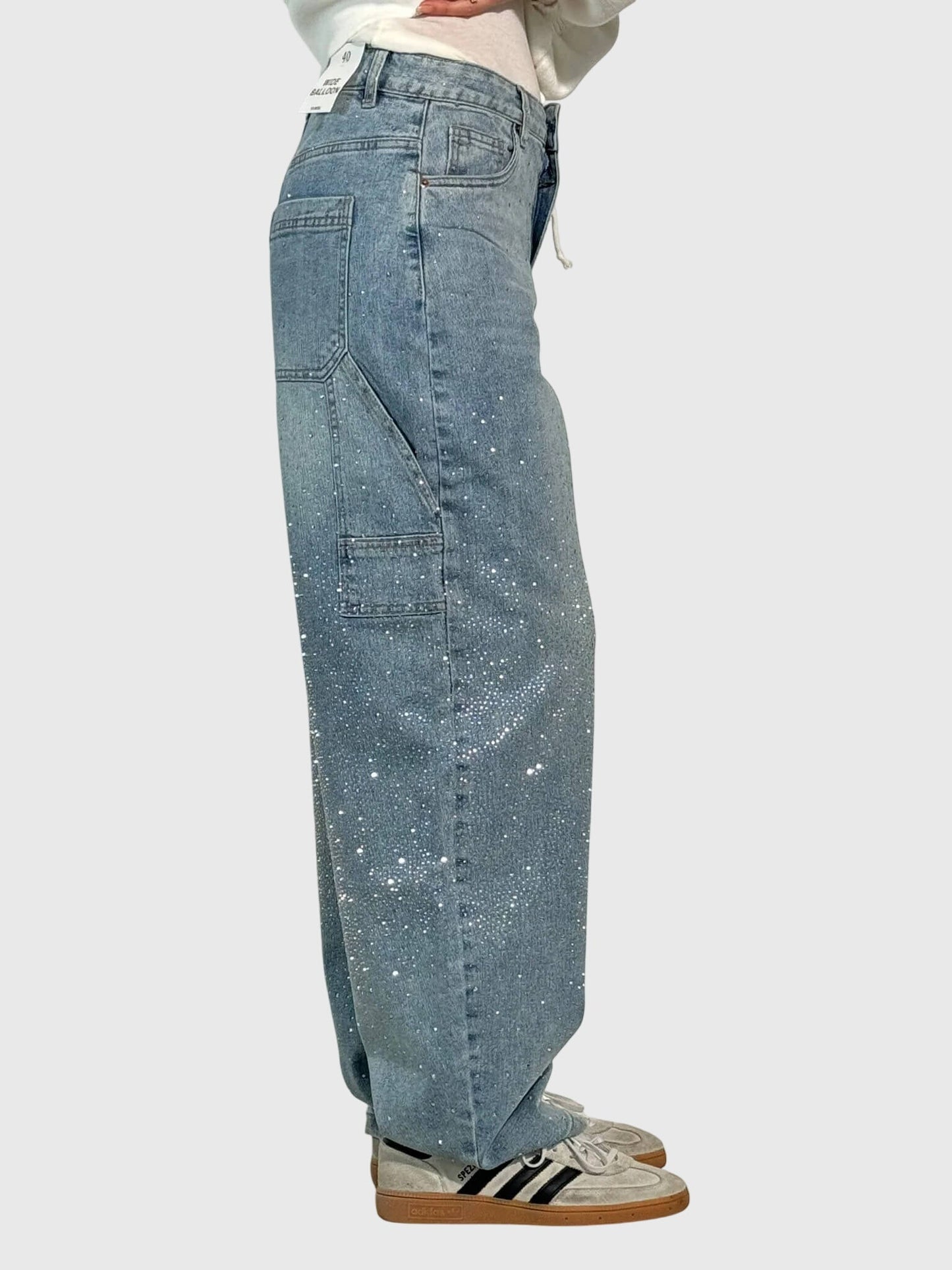 Livia | Glittrande Denimbyxor för Stiliga Kvinnor