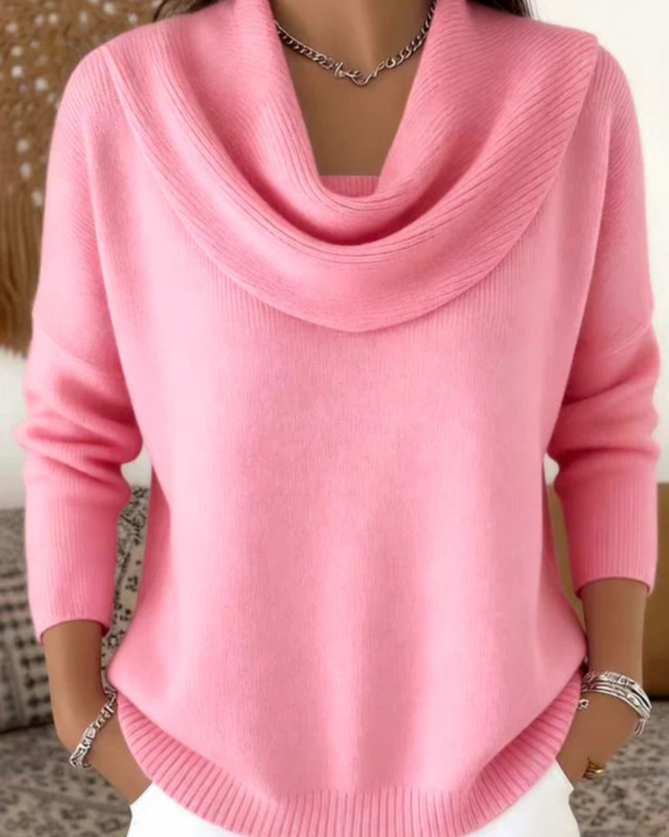 Skøn Pullover med Unik Krave