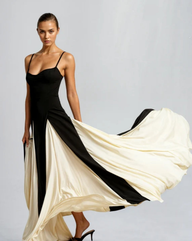 Aftenkjole Damer – Maxikjole med flydende silhuet til dag og aften