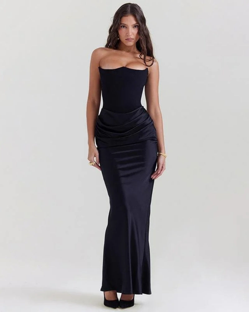 Aftenkjole Damer – Skulderfri og lang