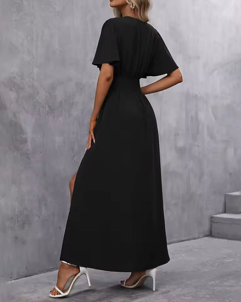 Aftenkjoler lang – Figurtilpasset Maxikjole med sideslids