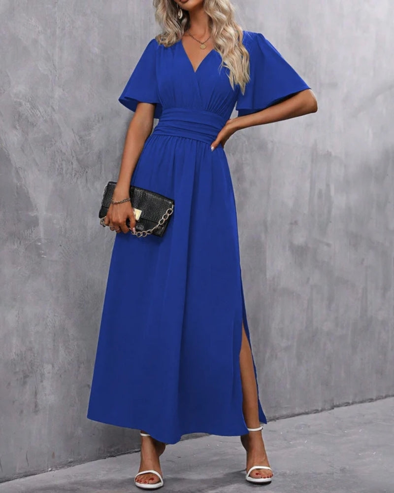 Aftenkjoler lang – Figurtilpasset Maxikjole med sideslids