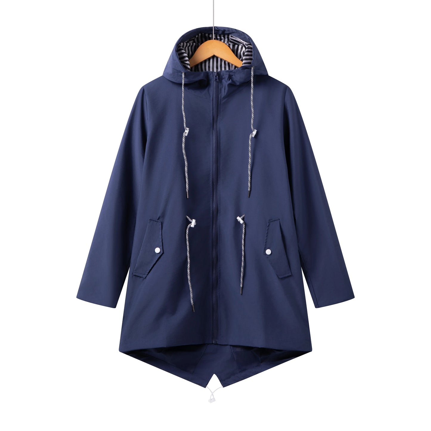 Elegant vandafvisende trenchcoat til alle vejrforhold