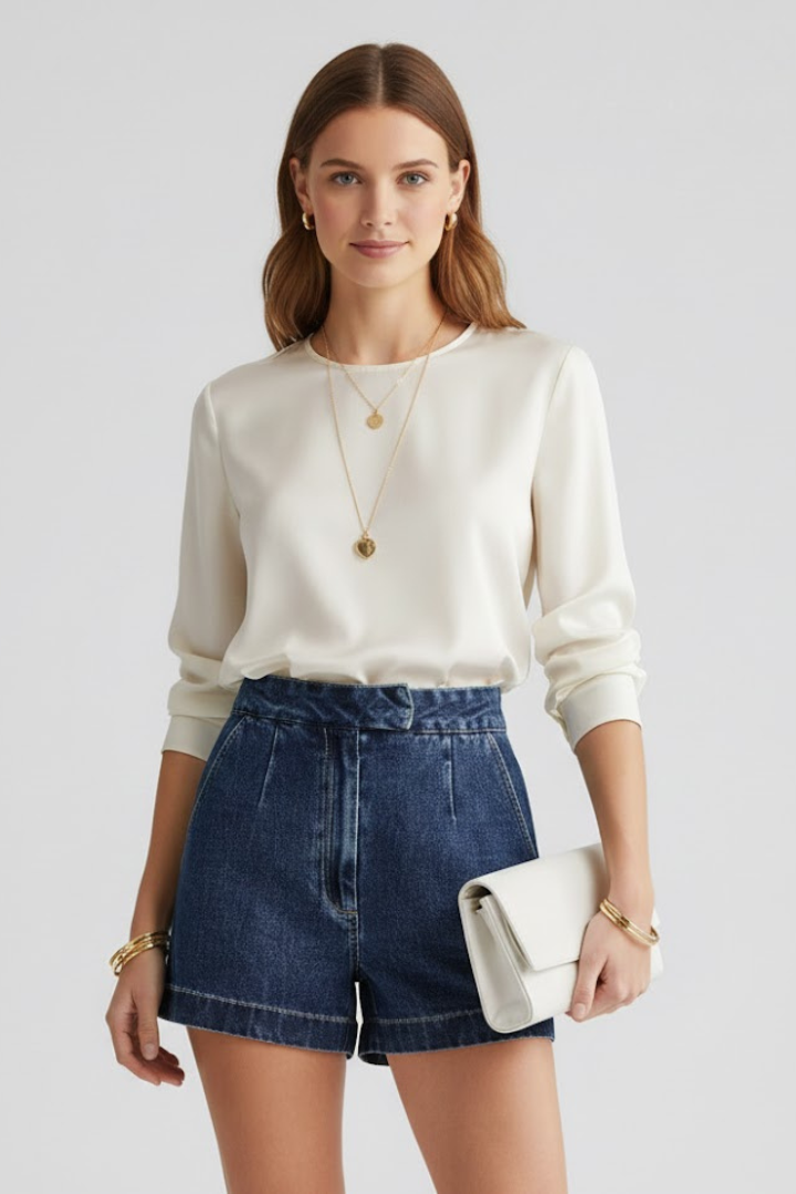 Sienna | Högmidjade Shorts för En Stilfull Sommar