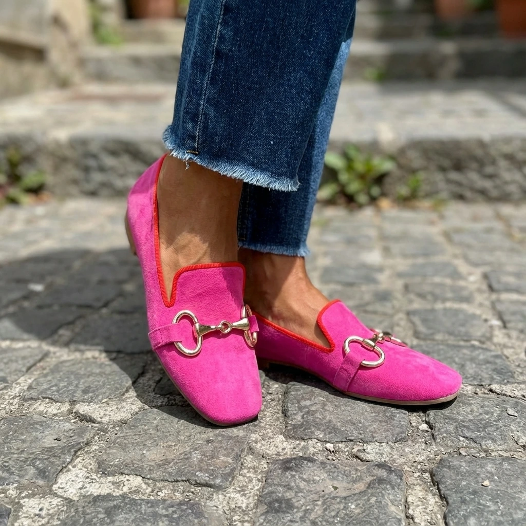 Loafers för kvinnor med spänne - Freja stil