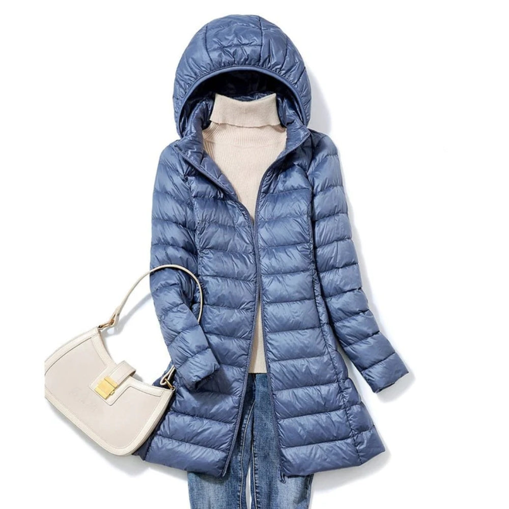 Åndbar vinterjakke til damer - Let langærmet jakke