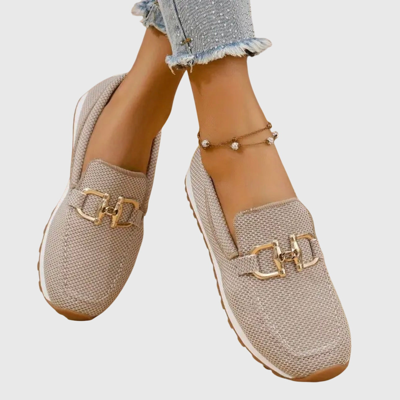 Harmoni | Elegant Slip-On Loafers med Metalldetalj