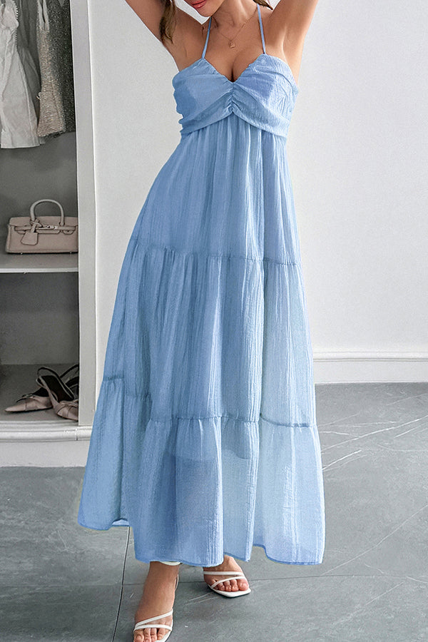 Elegante Maxikjole med Halterneck-design til Ferie-vibes
