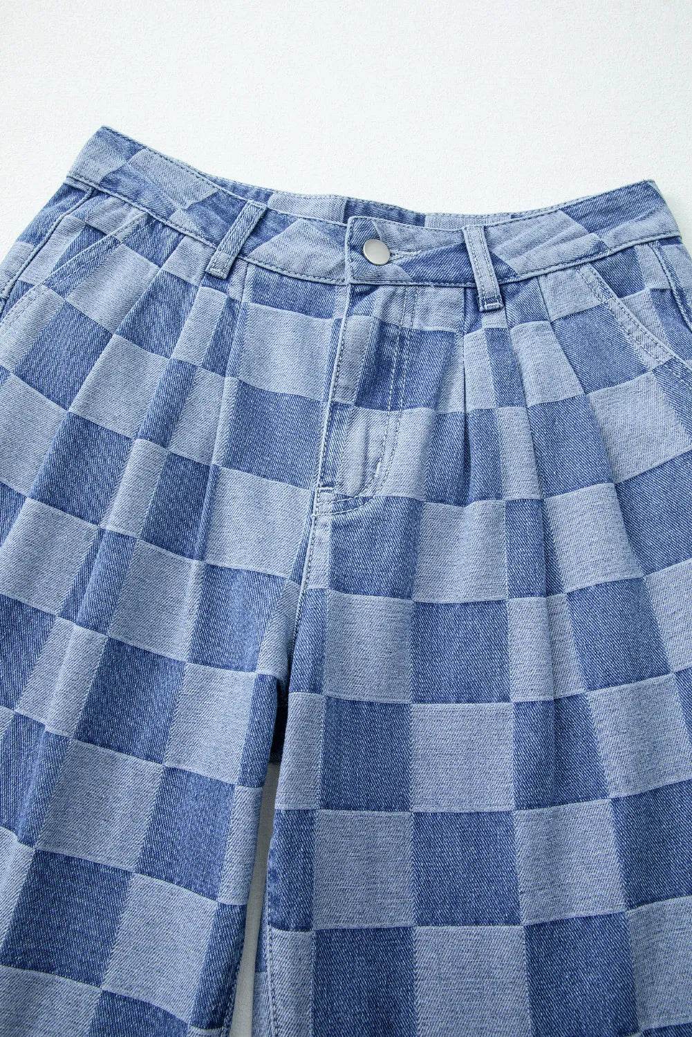 Klassiske Karo-Jeans med Løs Pasform og Praktiske Lommer