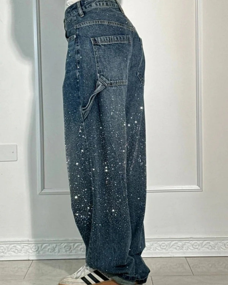 Baggy Jeans – elegant bred skæring med diskret glans-finish