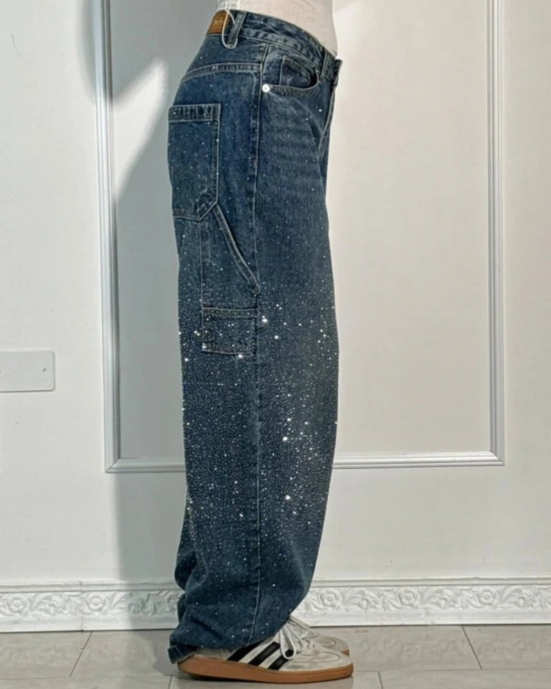 Baggy Jeans – elegant bred skæring med diskret glans-finish