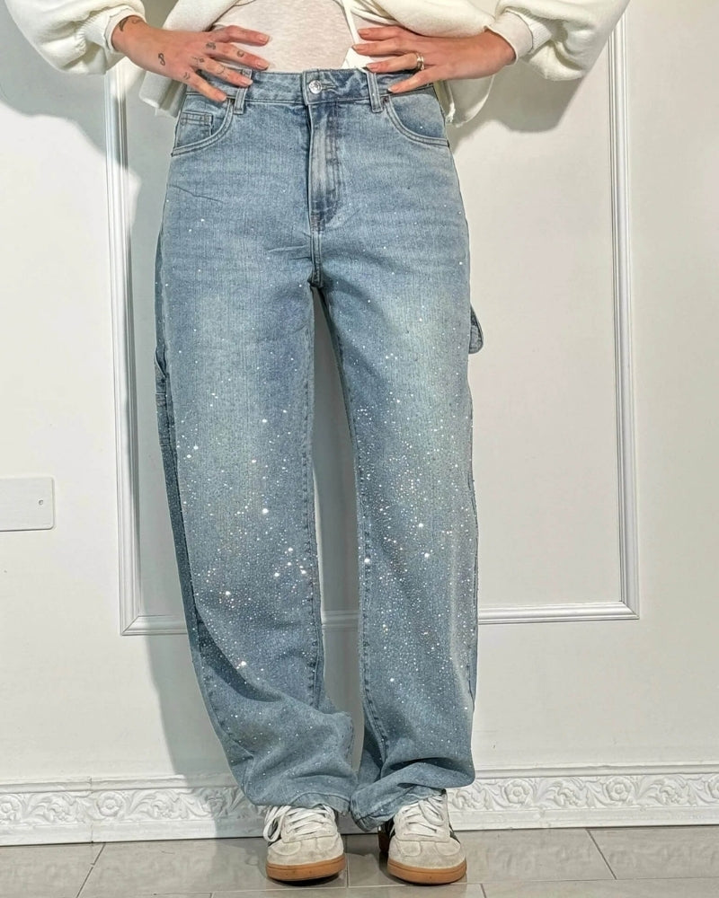 Baggy Jeans – elegant bred skæring med diskret glans-finish