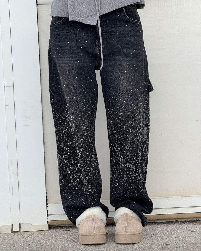 Baggy Jeans – elegant bred skæring med diskret glans-finish