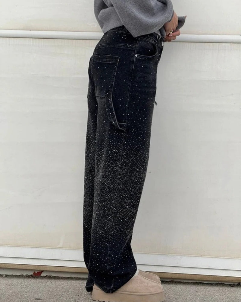 Baggy Jeans – elegant bred skæring med diskret glans-finish