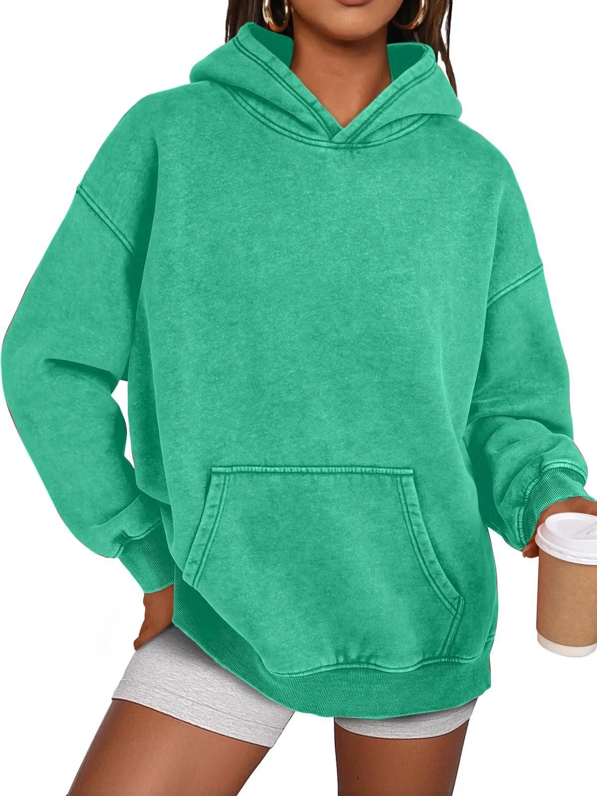 Oversize Sweatshirt med Slidt Look