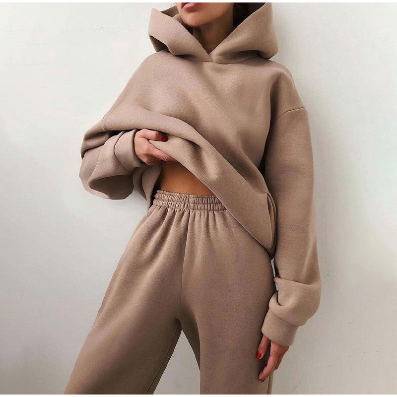 Mira | Stilsäkert Hoodie- och Byxset för Kvinnor