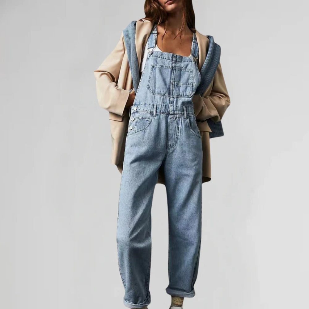 Bekvem damedragt – Stilfuld jumpsuit med krydset ryg