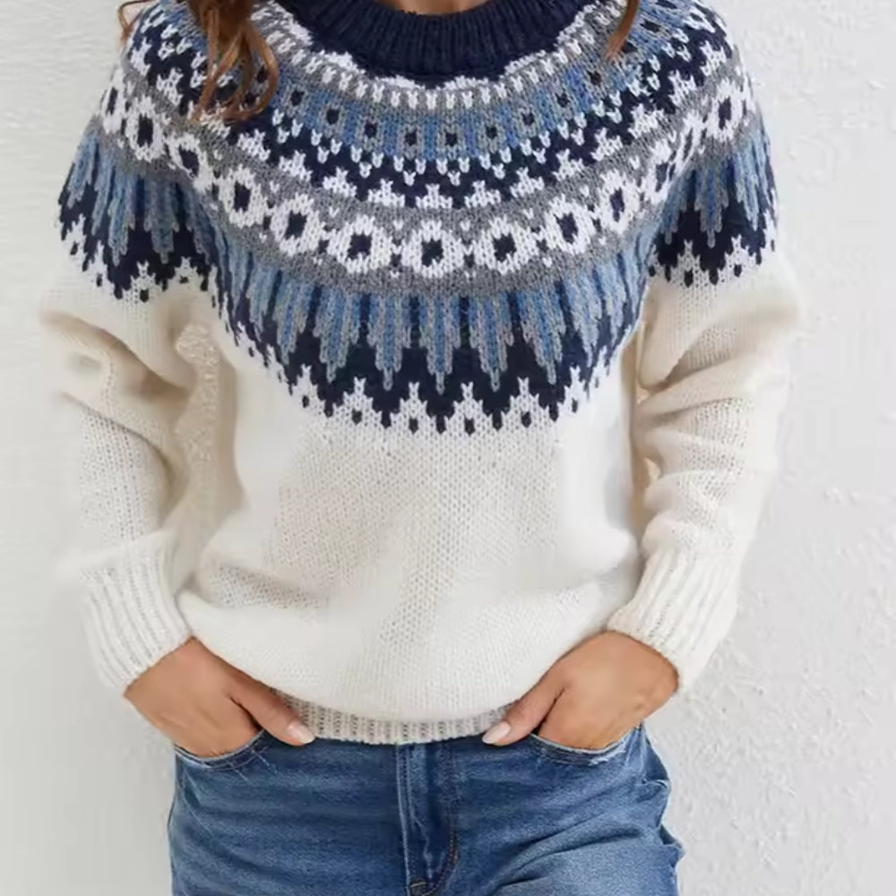 Behagelig damebluse - klassisk med lange ærmer