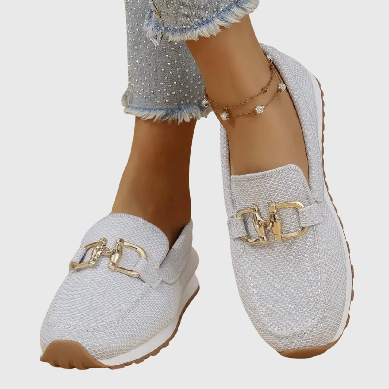Harmoni | Elegant Slip-On Loafers med Metalldetalj