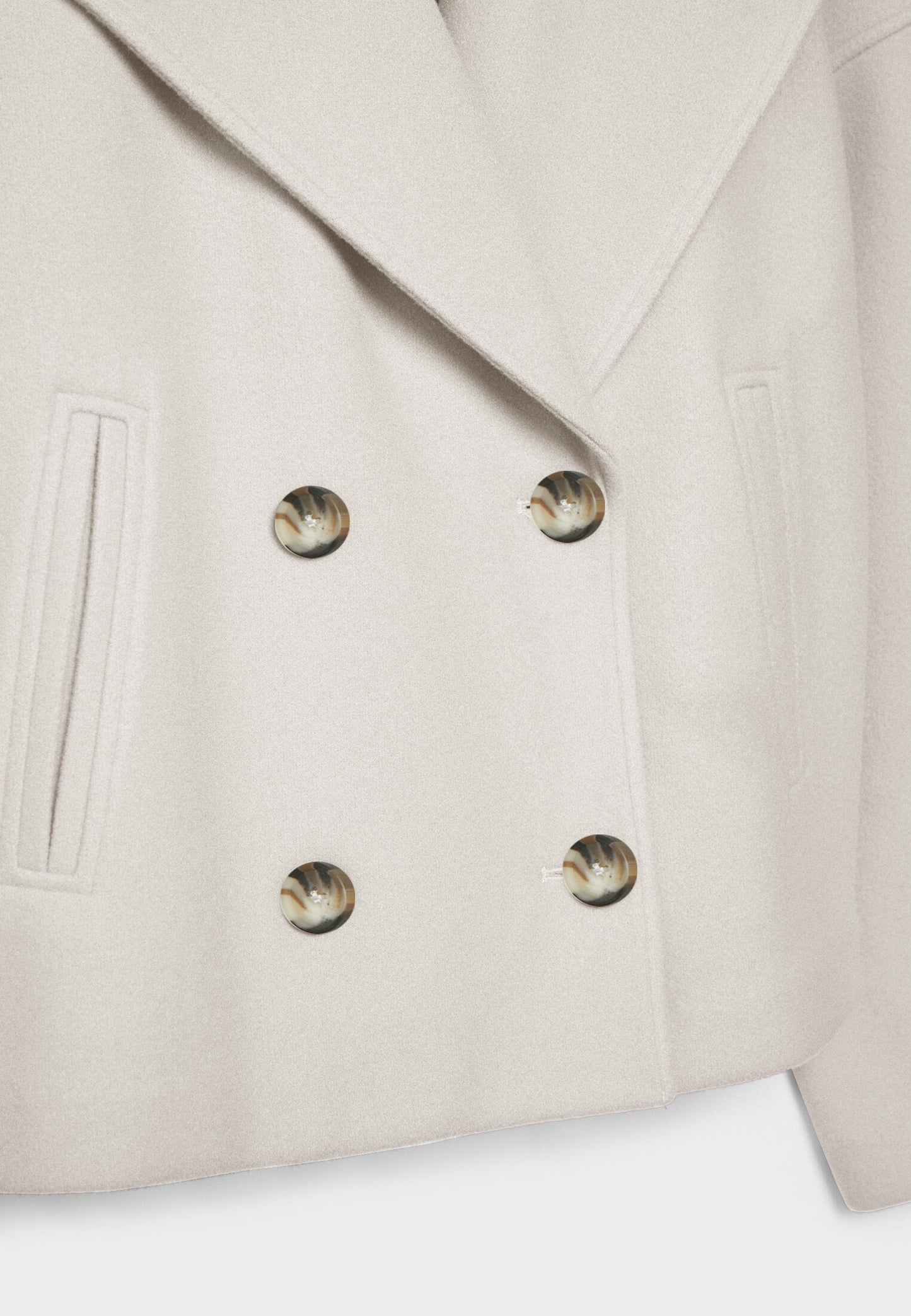 Moderne kort blazer med dobbeltknap