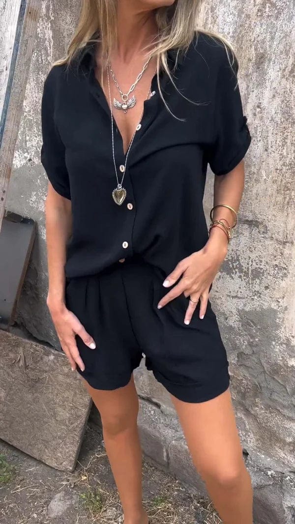 Sofistikeret Sommerlook med Skjorte og Shorts