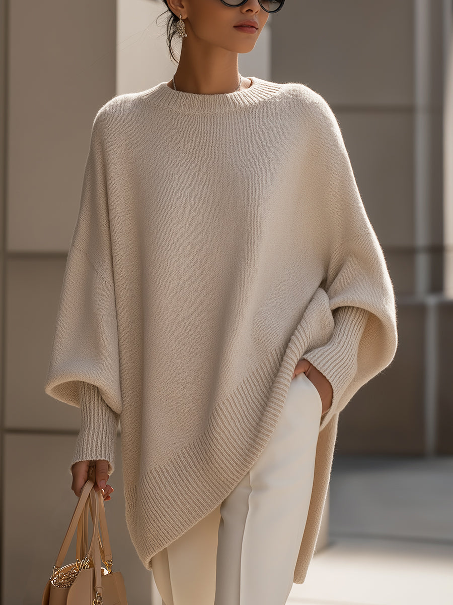 Elegant oversize striktrøje til stilfulde dage