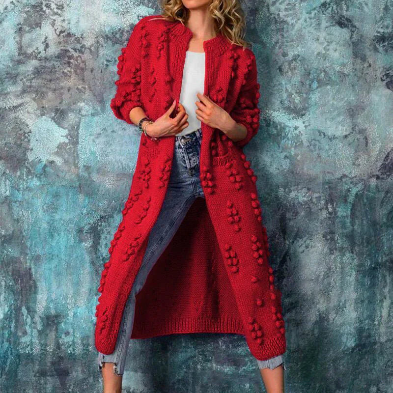 Cecilie – elegant farvet strikjakke til damer