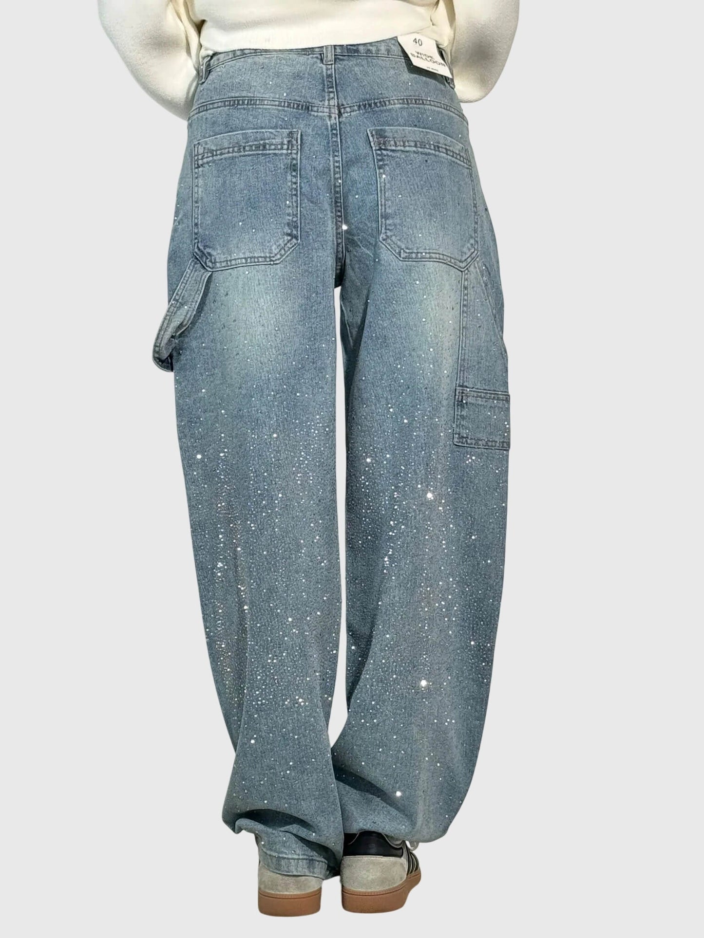 Livia | Glittrande Denimbyxor för Stiliga Kvinnor